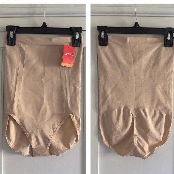 SPANXsculpt OnCore High-Waisted Briefs in Soft Nude Size Medium - Picture 1 of 9